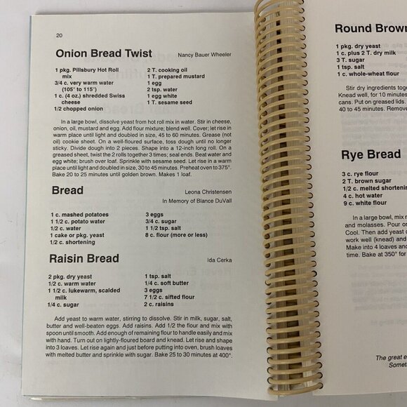 Ross Calvary United Methodist Church Centennial Cookbook 1894-1994 Spiral Bound - Picture 7 of 16